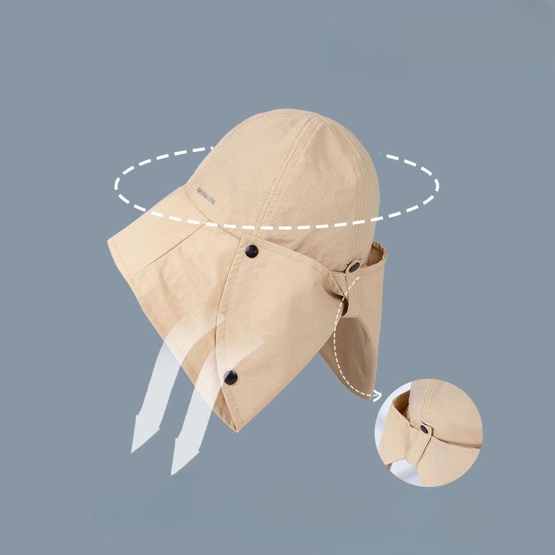 Sun Protection Hat Summer UV Thin Spring and Summer Fisherman Outdoor Quick Drying Shawl Neck Protection Mountaineering Hat