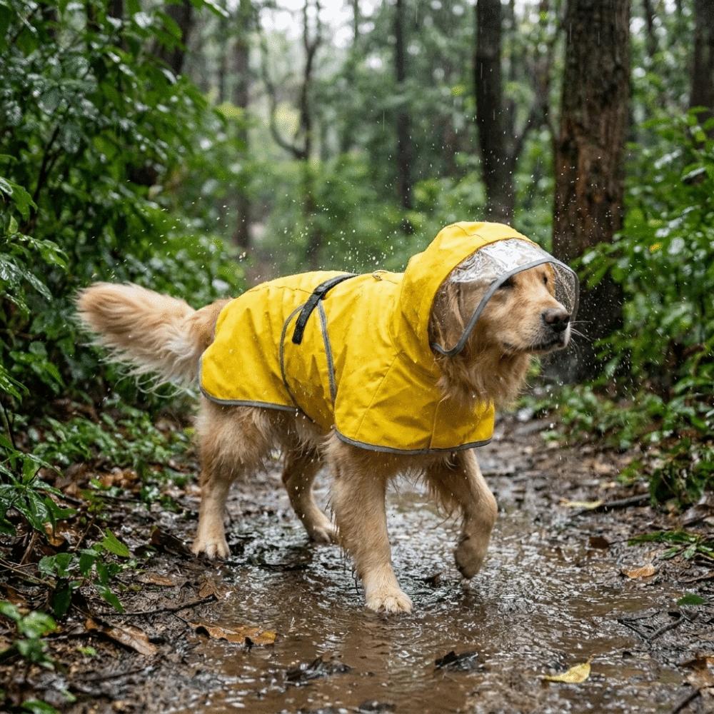 Breathable Dog Rain Cloak Reflective Waterproof Pet Clothes Pet Waterproof Cloak  Outdoor