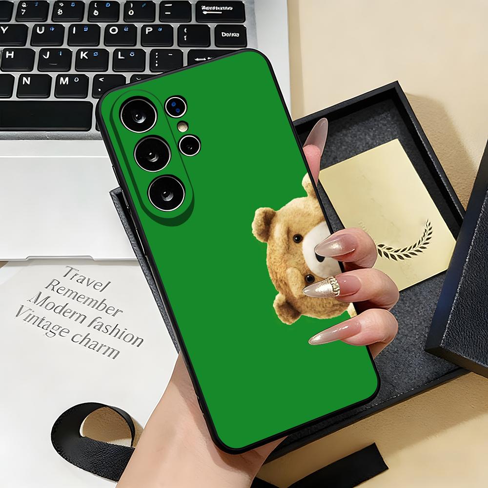 

T-Ted B-Bear Phone Case For Samsung S26 S25 S24 FE S23 S22 S21 Plus S20 Ultra Note20Ultra Black Soft Shell Galaxy S25 Plus