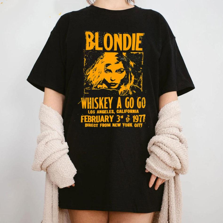 Blondie Whiskey A Go Go Yellow Retro T-Shirt Mens Womens Tees Top, size S-4XL XL