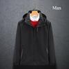 Solid Color Couple Hooded Jacket Unisex Waterproof Windbreaker Windproof Outdoor Hiking Jacket Coat for Spring Autumn