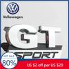 For VW Volkswagen Jetta MK5 Golf Chrome Silver GT Sport Logo Front Grill Emblem Badge Car Decals for Volkswagen VW Polo Golf Pas