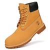 Boots Men High Top Boots Men's Leather Shoes Winter Fashion Plush Warm Shoes Outdoor Sneakers Lace Up Non-Slip Ankle Boots Male
