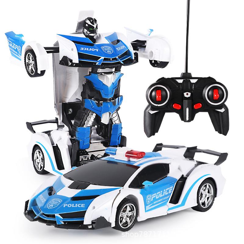 Electric RC Car 2 In 1 Transformation Robots Sports Vehicle Model Robots Boys Toys Remote Cool RC Deformation Cars Kid Toy Gifts