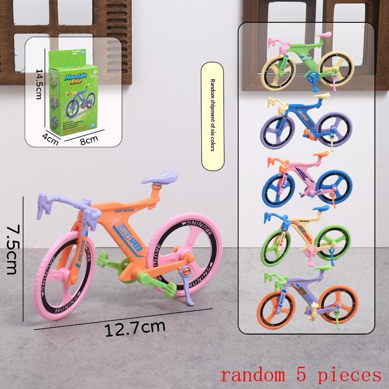 1/3/5Pcs Dollhouse Mini Simulation Cute Bicycle Road Bike Model Toys Miniature Home Scene Ornament Doll House Accessories