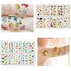 New 10Sheets/lot Children Cute Cartoon Unicorn Temporary Tattoo Stickers Baby Shower Kids Body Makeup Sticker Tattoos Mermaid Pa