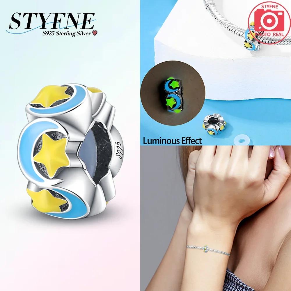 Classic Original Copper Charms Luminous Clawed Butterfly Glowing Stars Bead Fit Bracelet Women Jewelry Diy Fine Gift Making