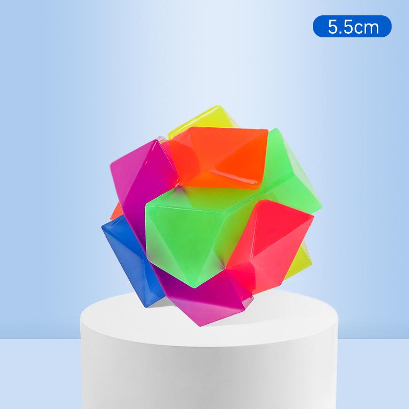 Hračka pro psa míček malý pes blikající míček pro mazlíčka tpr tříbarevný svítící elastický míček výcvik interaktivní házení psí míček