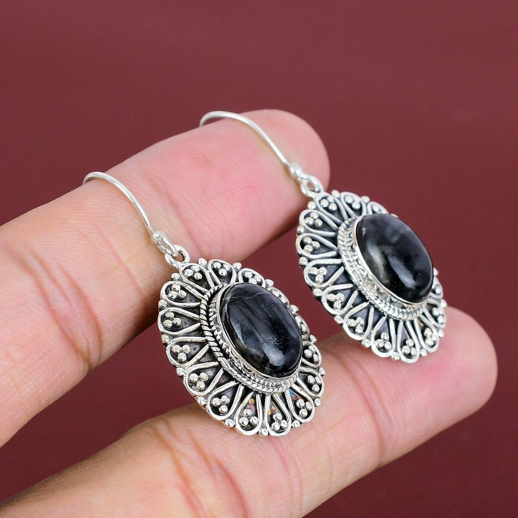 Picasso Jasper Earrings 925 Sterling Silver Earring Handmade Gemstone Earring Vintage Jewelry Gifts For Mother Dangle Earring Silver Jewelry