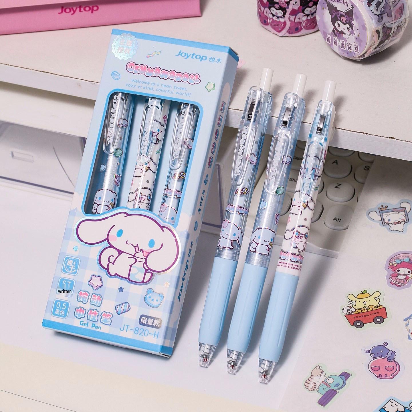 Быстросохнущая шариковая ручка Sanrio Cinnamoroll Kuromi для студентов 0.5mm
