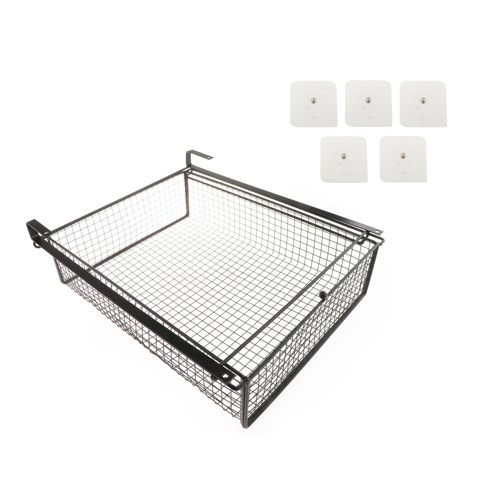 

Органайзер под столом, ящик для хранения вещей, подвесной ящик под столом, выдвижная полка для стола, корзина для хранения вещей под полкой для кладовой, настольная одежда чёрный