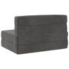 Folding Sofa Bed Dark Grey 100 x 80 x 60 cm Fabric