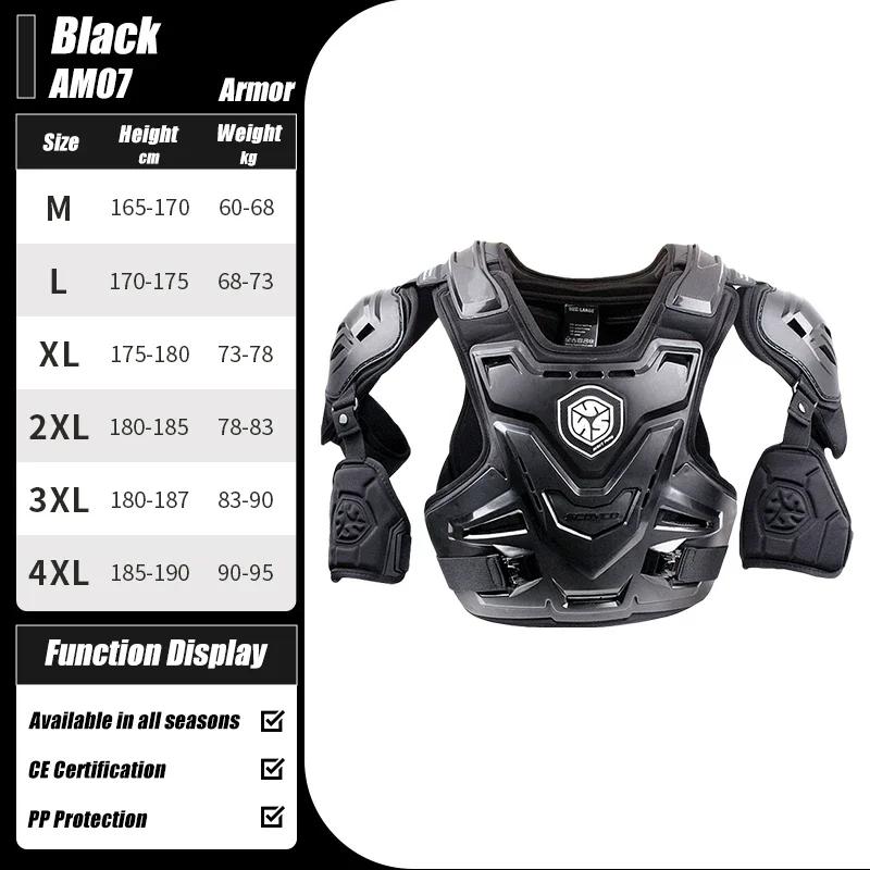 

SCOYCO Motorcycle Armor Vest Protection Jacket Motocross Body Armor Dirtbike Accessories Back Protective Gear Moto Equipment M