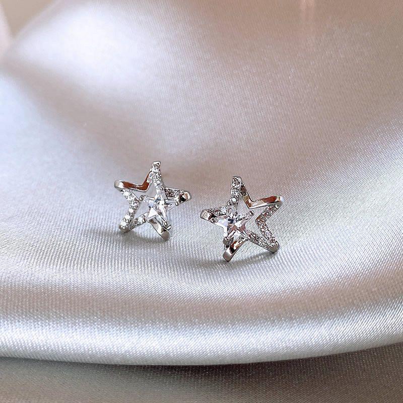 

Niche Style Diamond XINGX Women s Best Selling Fancy Stud Earrings Silver twinkling stars