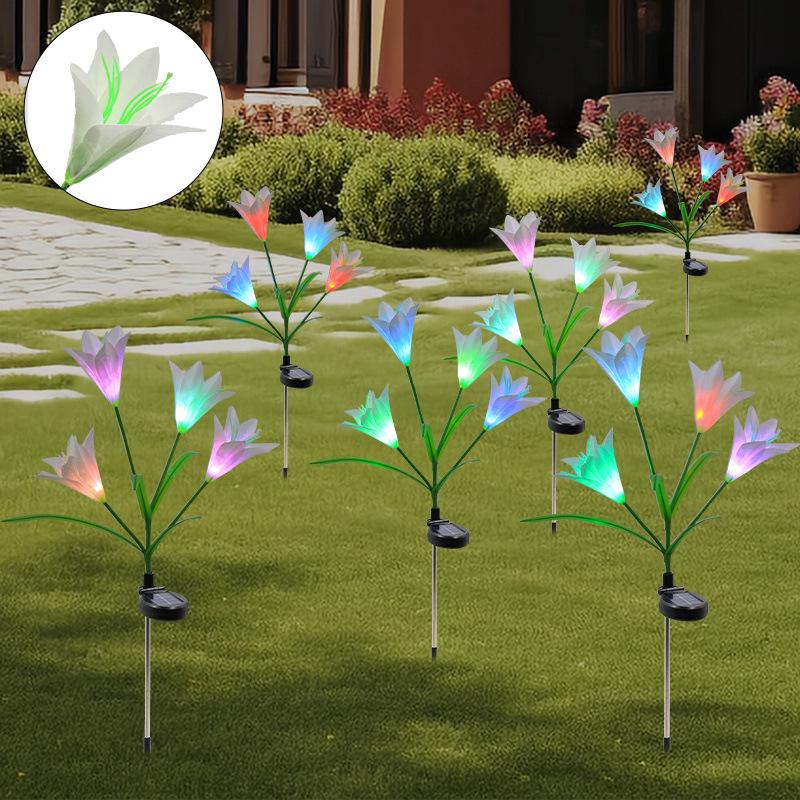 Solar Lotus Sunflower Garden Light for Outdoor Decoration