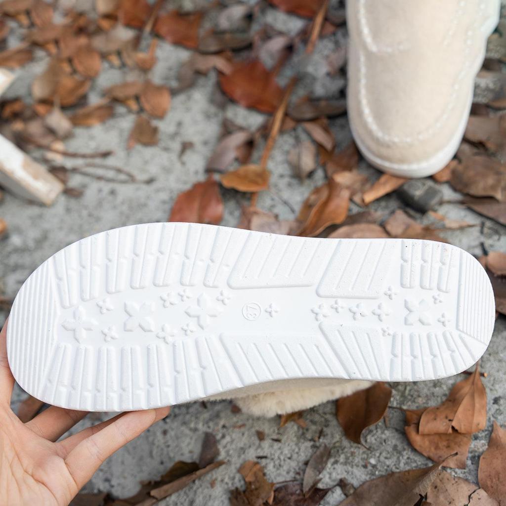 Zapatos de Algodón de Invierno para Mujer Temu con Forro de Terciopelo—Talla Grande, Gruesos para Mayor Calidez