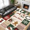 Christmas Custom Name Printed Square Area Rug Soft Non Slip Floor Carpet For Bedroom Holiday Gift