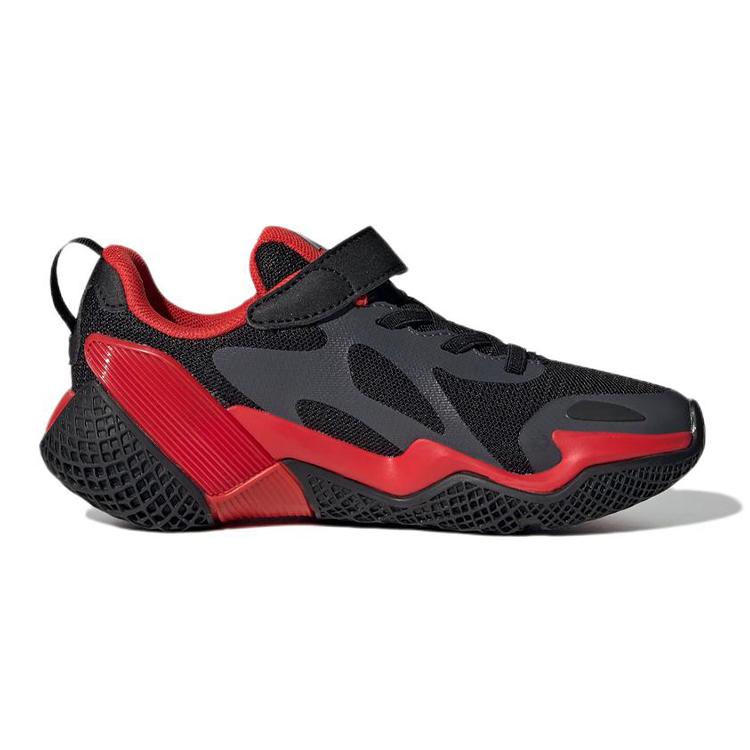 adidas 4Uture Rnr El K Comfortable Abrasion Resistant Abrasion Resistant Low Top Kids' Running Shoes Black Red Kids' GY9384