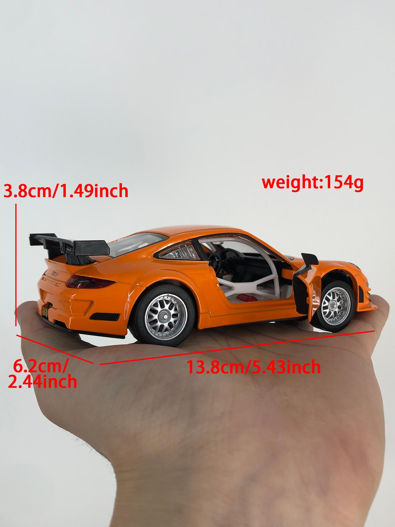 

CCA 1:32 Porsche 911 GT3 RSR model car, zinc alloy metal ornament, collectible gift car помаранчевий