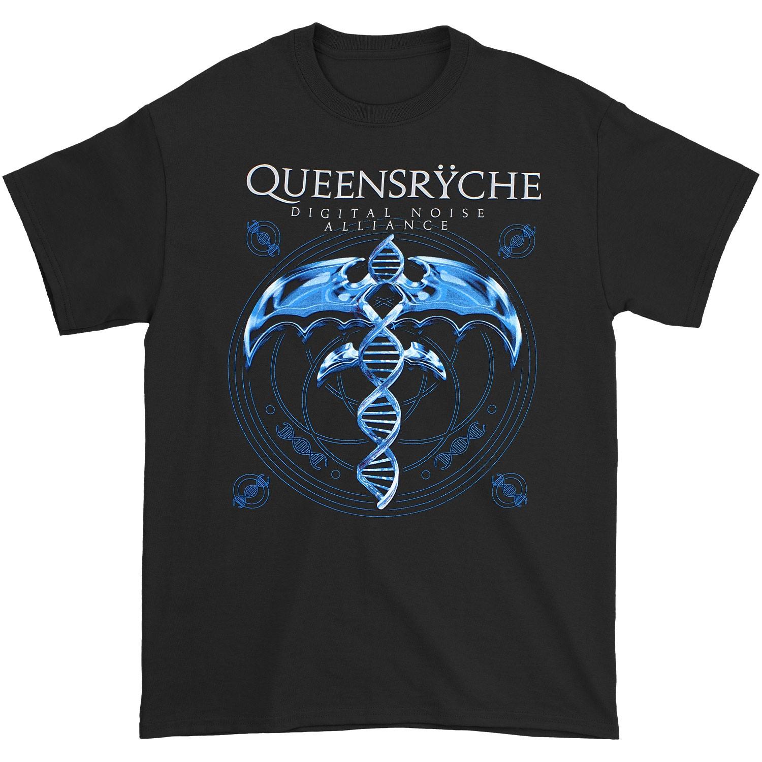 Men s Queensryche DNA T-shirt Small Black 3XL