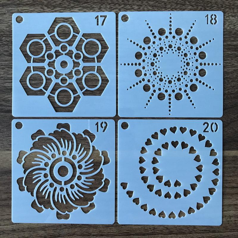 Cross-Border Mandala Stone Painting Spray Stencil - DIY Decorative Template (36 Models)