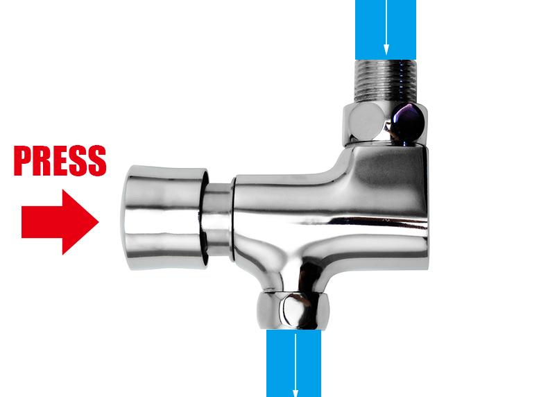 Adjustable Time Delay Push Toilet Self-Closing Urinal Flush Valve MCBKRPDIO Brass for Hotel Application