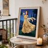 Disney Pearl Painting Belle Gold Dress Rose Creative Art Exquisite Landscape Sparkling Painting Craft Home Wall Decoration DIY Handmade Gift