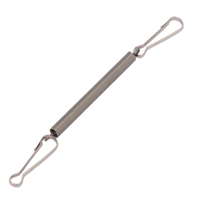 Metal Spring with 2 Clips Durable Stainless Steel Small Animal Cage Accessories Fixing Food Water Dispenser for Rabbit
