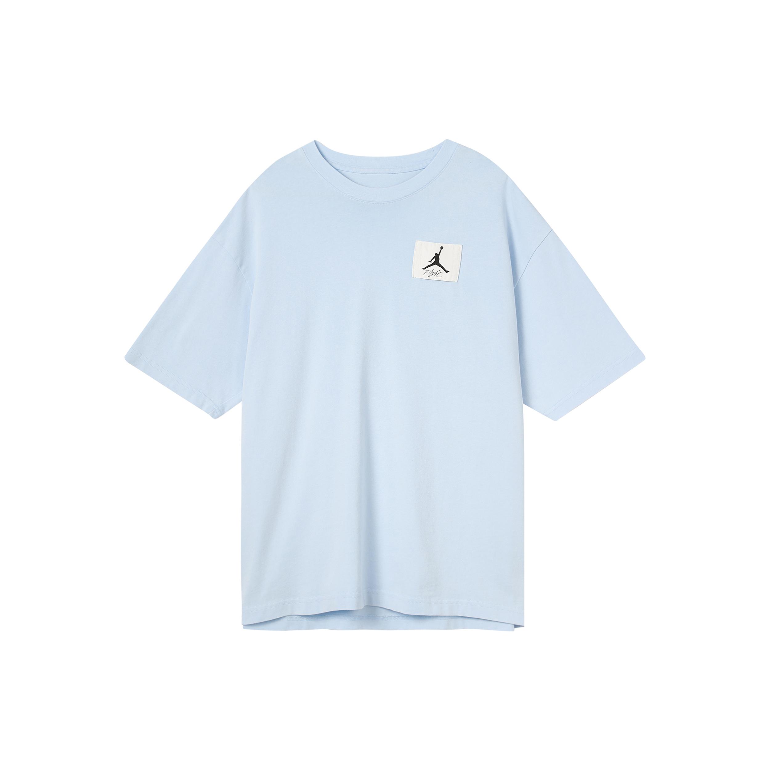 

New Jordan Drop Shoulder Sleeve T Shirt Men s Ice Blue DZ0605-411 XXL