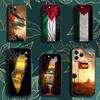 P-Palestine-s F-Flag M-MAP Phone Case For iPhone 17,16,15,14,13,12,Pro,Max,Plus,E,SE4,Air,Mini Black Soft Box