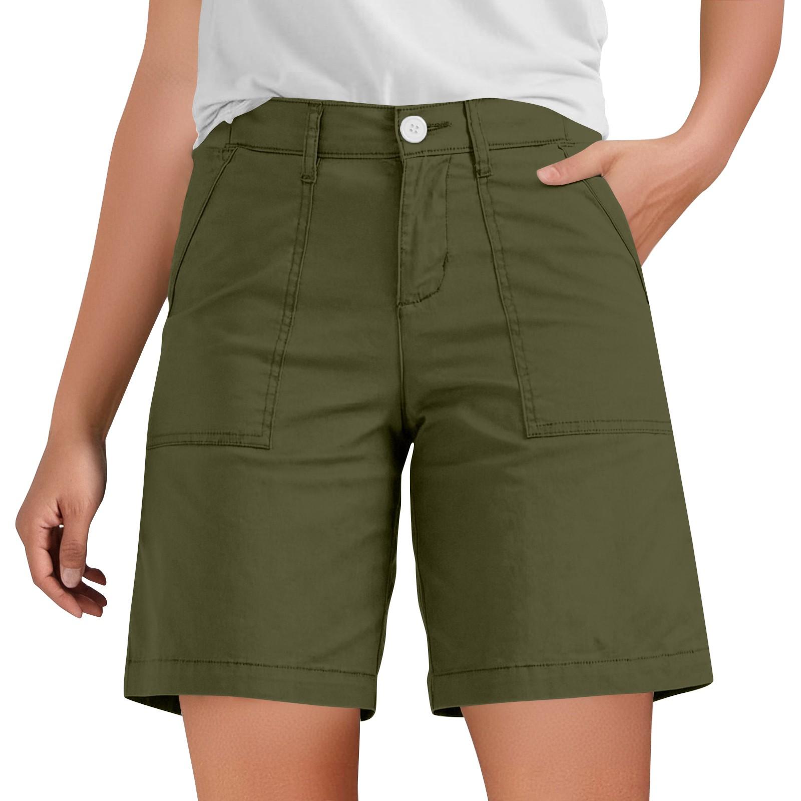 

Женские повседневные модные шорты с карманами-карго L армия зеленый