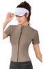MORGEN SKY Short Sleeve with Full and UV for and Stylish and DX040 Women's T-Shirt Stand-Up Collar, Zip, Protection, UPF50+, Lightweight, Yoga,