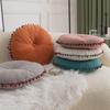 Solid Color Tassel Round Cushion for Sofa or Bay Window