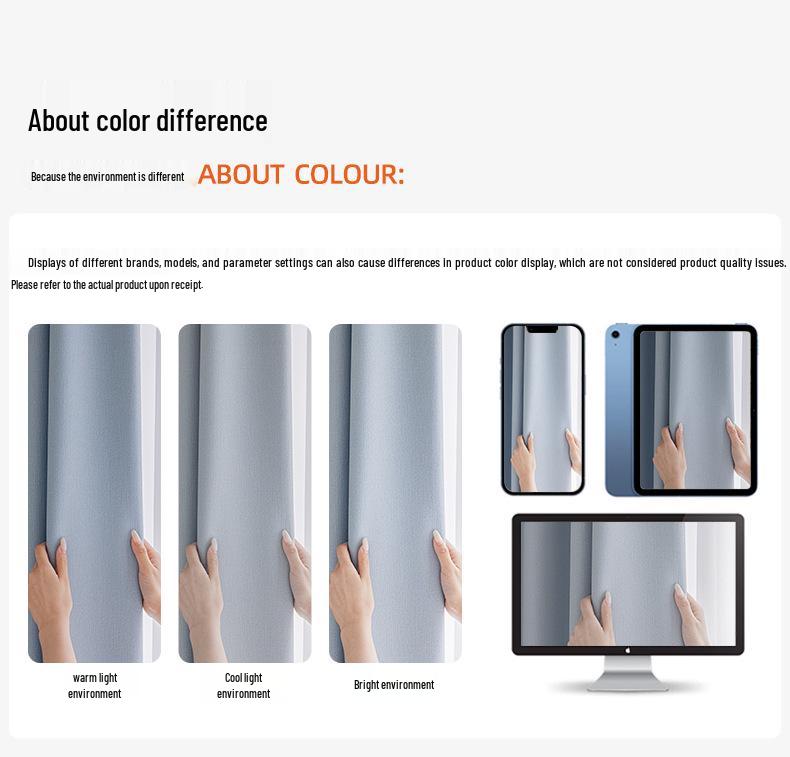 Double-Sided Cream Cotton Linen Curtains, High Shading, Bedroom Premium, Modern Simple Style