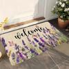 A Spring New Arrival Doormat: a Warm Welcome Featuring Purple Lavender And Butterflies, Suitable for Home Entryways, Kitchens, Living Rooms, Bathrooms