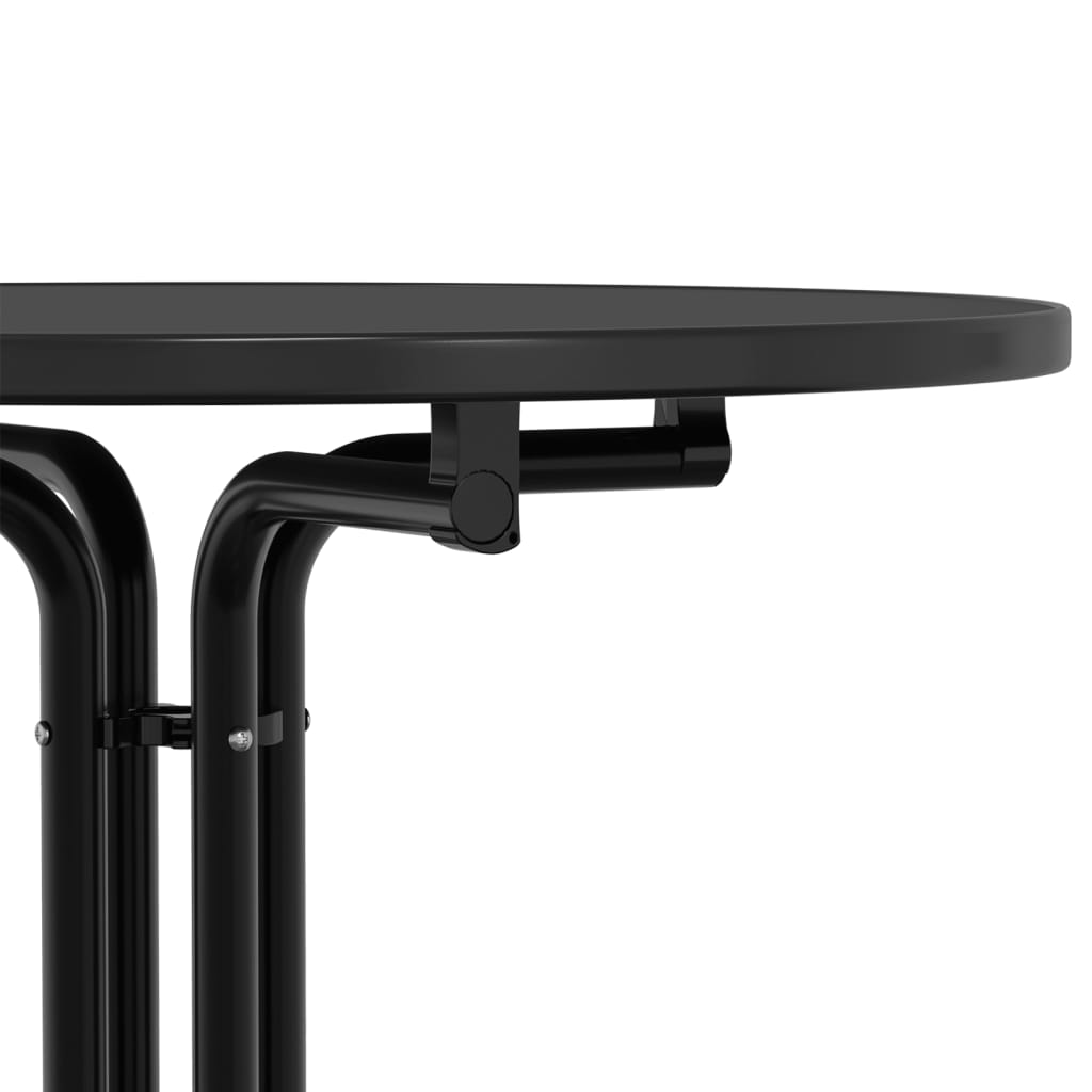 Vidaxl Dining Table, Black, Ø80X110 Cm