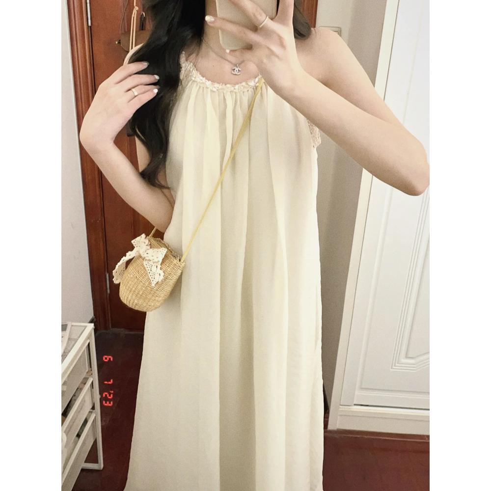 

Темпераментное сетчатое платье-сарафан женское нежный ветер на бегу принцесса морской отдых длинная юбка лето XL- (recommended 110-60kg)