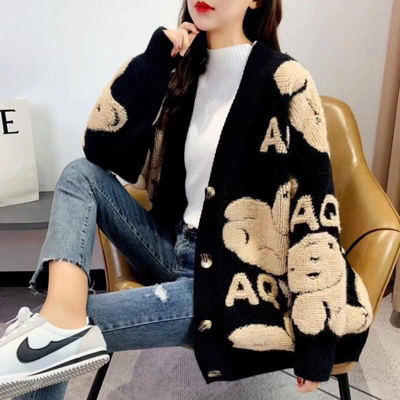 Plus Size Women's Fashion Knitted Cardigan - Trendy Spring/Autumn/Winter Outerwear