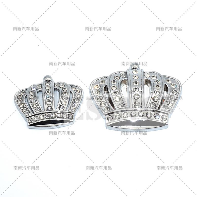 Car Styling 3D Crown with Diamonds Decorative Metal Zinc Alloy RearTrunk Fender Adhesive Badge Body Tailgate Displaceme Emblem