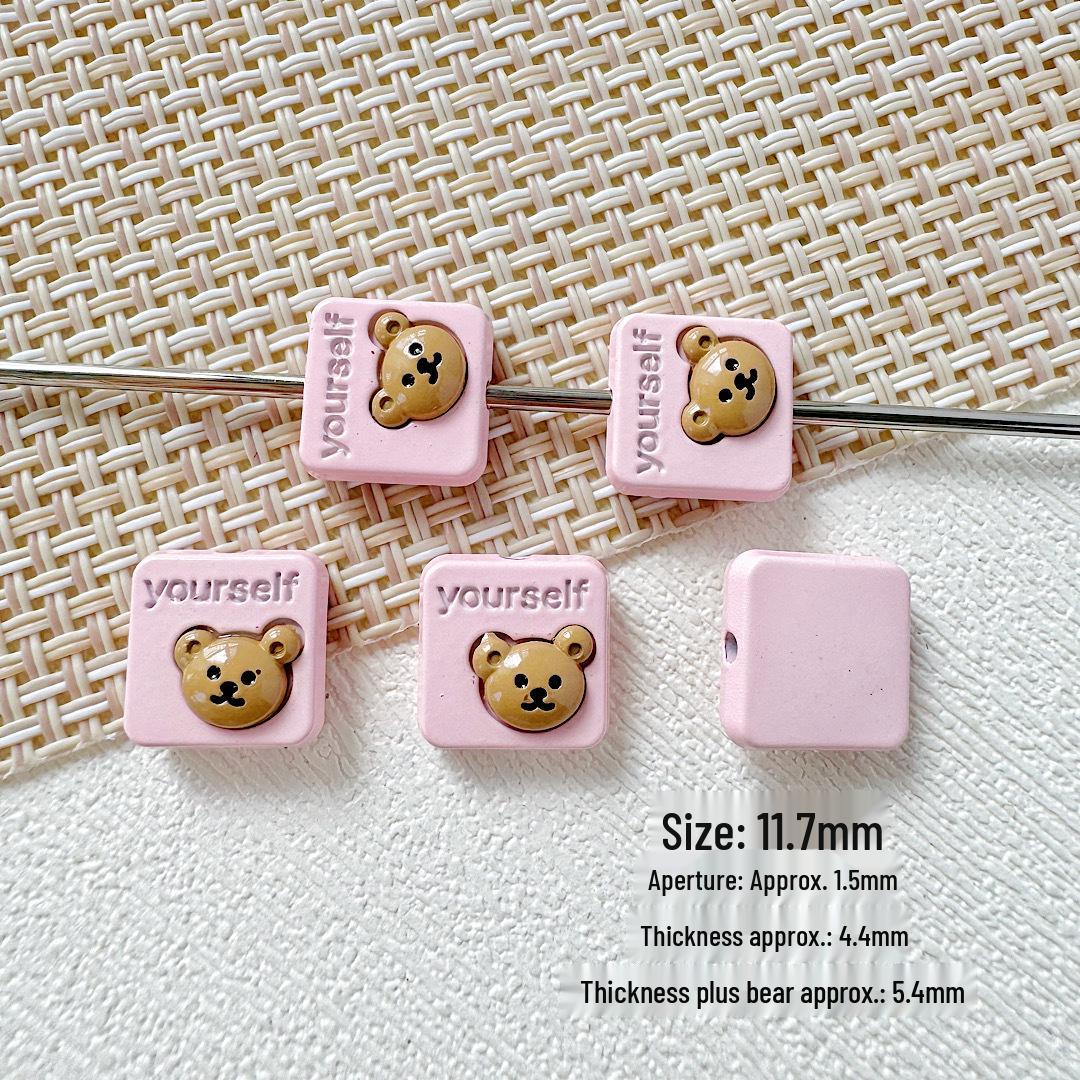 Macaron Color Cute Bear Suitcase Beaded Phone Chain Accessory Single Price