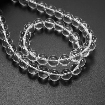 4 6 8 10 12 Mm Limpidity Transparency Glass Bead Round Loose Spacer Beads For Jewelry Making Findings DIY Bracelet
