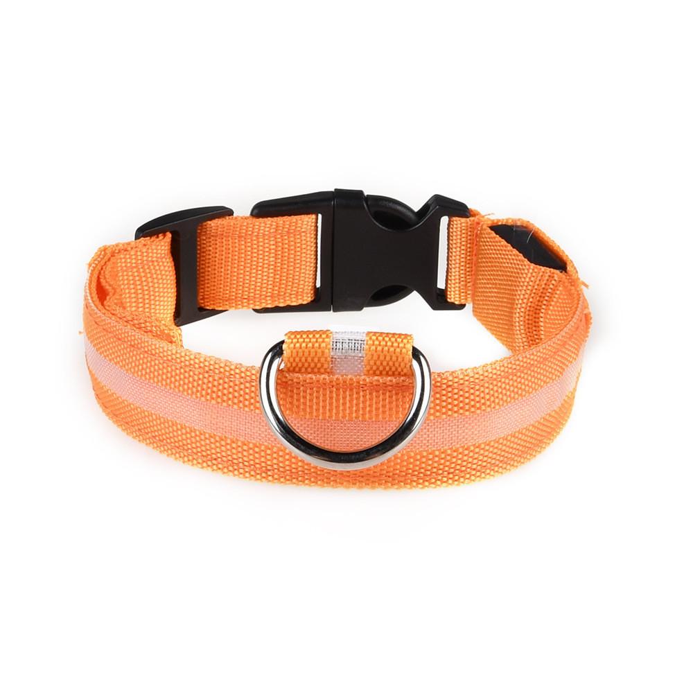 Brightly Colored Led Dog Collar Rechargeable Light-up Neckband For All Size Dogs
