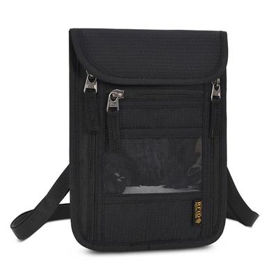Multi-functional Anti-theft RFID Neck Lanyard: Portable ID & Passport Holder.