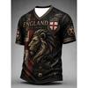 2026 Edition England Fans Football Training T-Shirt  Digital Printing Comfortable and Breathable Family Clothing