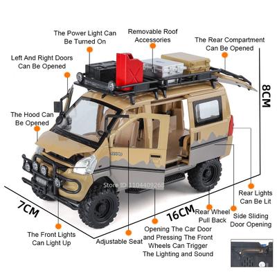 1:24 Scale WULING MINIEV Toy Model Car Metal Body Sound Light Pull Back Simulation Off-road Vehicles Models Children's Gifts
