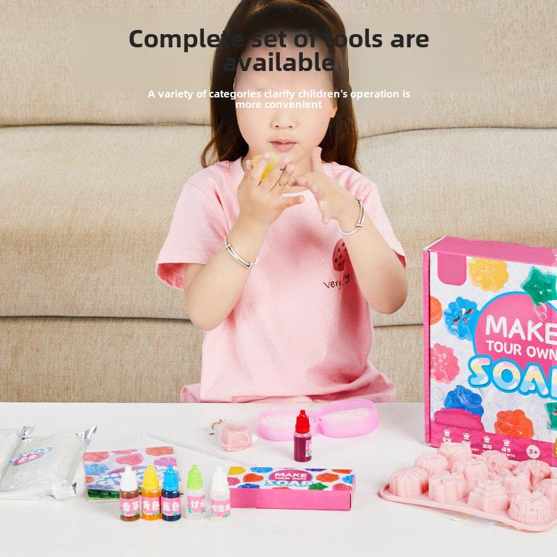 Toddler DIY Soap Making Kit: Crystal & Plant-Based Soaps - Perfect Birthday Gift for Girls