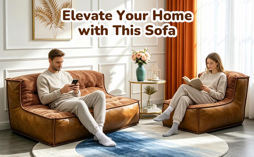 Elegant Two-Seater Sofa with Curved Button-Tufted Back and Space-Saving Profile for Cozy Living Rooms and Modern Interiors