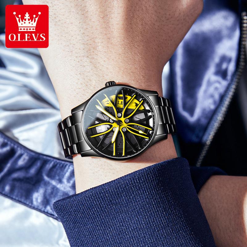 OLEVS Brand Watch Fashion Trend with Hollow-out Luminous Waterproof Quartz Watch Men's Watch Men's Watch