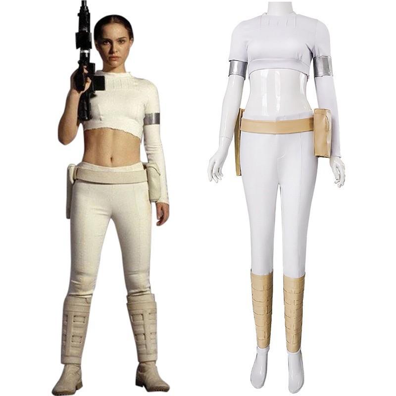 Star Episode 2 Padme Cosplay Costume Full Set Uniform Props Accessories Women Halloween Carnival Party Hero Costume For Woman