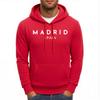Madrio Spain Letter Printing Mens Hoodie Autumn Casual Hoody All-Match Fleece Unsiex Hoodies Loose Comfortable Male Streetwear